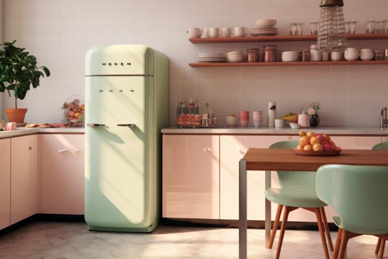 Eleganz und stil: amerikanischer kühlschrank retro smeg