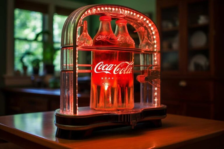 Die ästhetik des retro coca cola kühlschranks